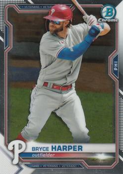 #96 Bryce Harper - Philadelphia Phillies - 2021 Bowman Chrome Baseball