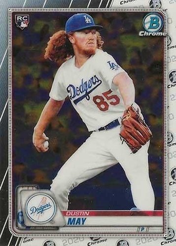 #96 Dustin May - Los Angeles Dodgers - 2020 Bowman Chrome Baseball