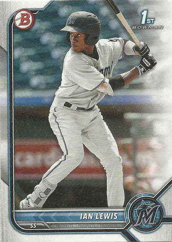 #BP-96 Ian Lewis - Miami Marlins - 2022 Bowman - Prospects Baseball