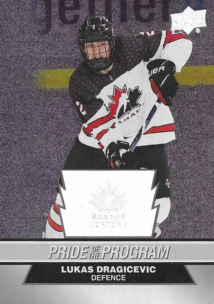#96 Lukas Dragicevic - Canada - 2023 Upper Deck Team Canada Juniors - Patterned Foilboard Hockey