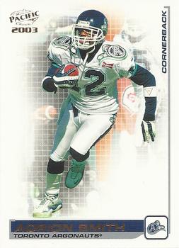 #96 Adrion Smith - Toronto Argonauts - 2003 Pacific CFL Football