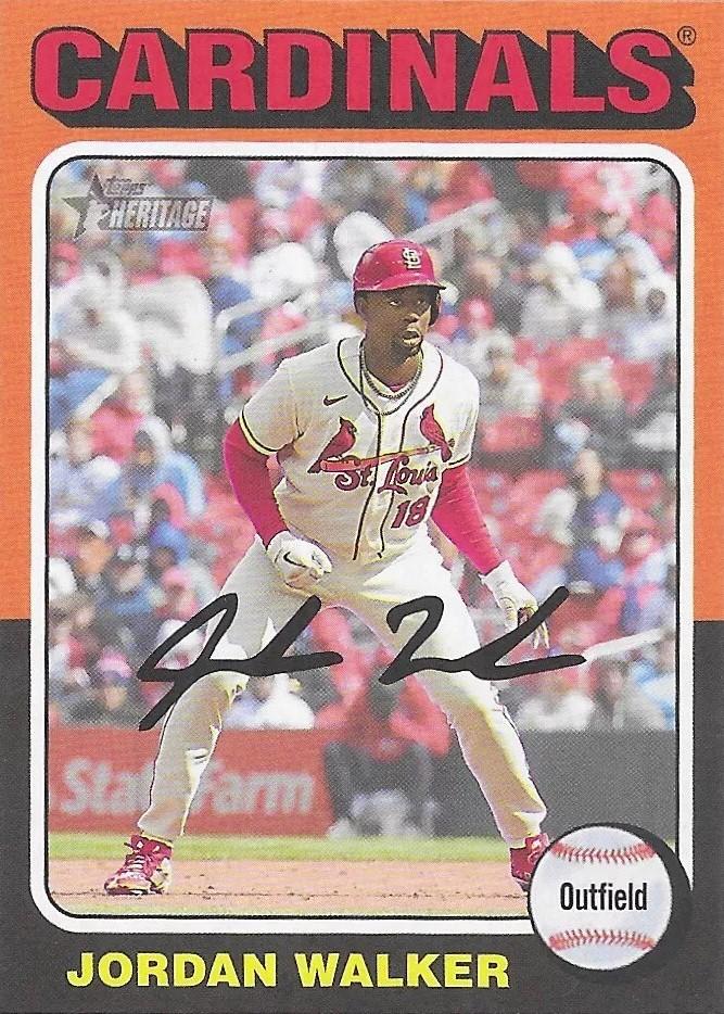 #96b Jordan Walker - St. Louis Cardinals - 2024 Topps Heritage Baseball