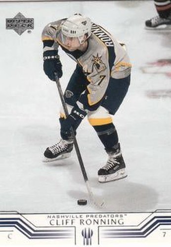 #97 Cliff Ronning - Nashville Predators - 2001-02 Upper Deck Hockey