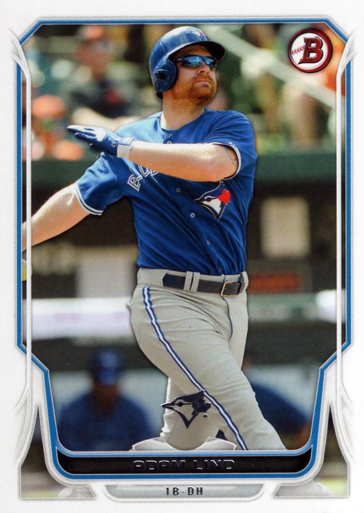 #97 Adam Lind - Toronto Blue Jays - 2014 Bowman Baseball