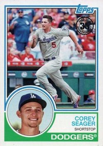 #83-97 Corey Seager - Los Angeles Dodgers - 2018 Topps - 1983 Topps Baseball 35th Anniversary Baseball