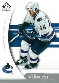#97 Todd Bertuzzi - Vancouver Canucks - 2005-06 SP Authentic Hockey