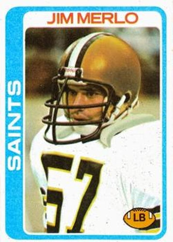 #98 Jim Merlo - New Orleans Saints - 1978 Topps Football