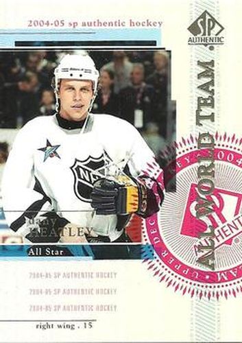 #98 Dany Heatley - Atlanta Thrashers - 2004-05 SP Authentic Hockey