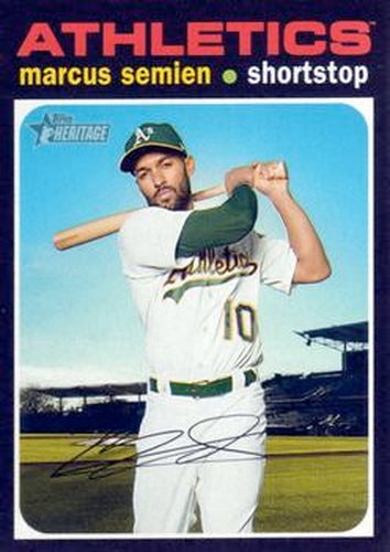 #98 Marcus Semien - Oakland Athletics - 2020 Topps Heritage Baseball