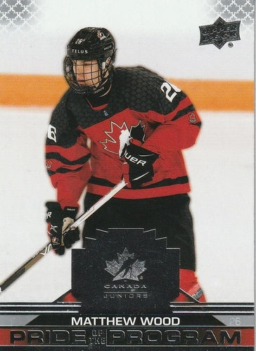 #98 Matthew Wood - Canada - 2022-23 Upper Deck Team Canada Juniors Hockey