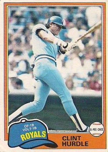 #98 Clint Hurdle - Kansas City Royals - 1981 O-Pee-Chee - Gray Back Baseball