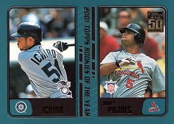 #T99 Ichiro Suzuki / Albert Pujols - Seattle Mariners / St. Louis Cardinals - 2001 Topps Traded & Rookies Baseball