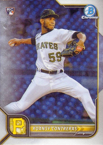 #99 Roansy Contreras - Pittsburgh Pirates - 2022 Bowman Chrome Baseball