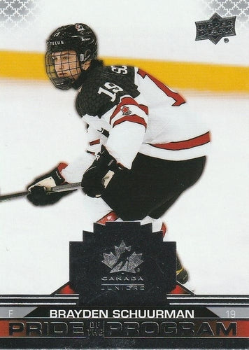 #99 Brayden Schuurman - Canada - 2022-23 Upper Deck Team Canada Juniors Hockey