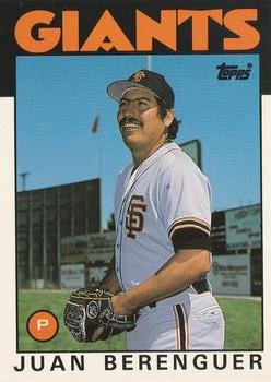 #9T Juan Berenguer - San Francisco Giants - 1986 Topps Traded Baseball