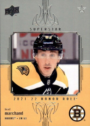 #HR-9 Brad Marchand - Boston Bruins - 2021-22 Upper Deck - Honor Roll Hockey