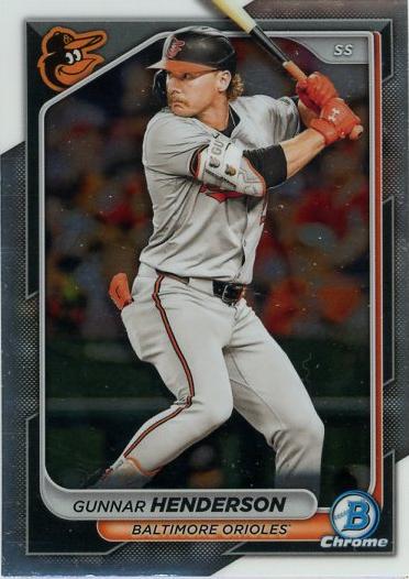 #9 Gunnar Henderson - Baltimore Orioles - 2024 Bowman Chrome Baseball