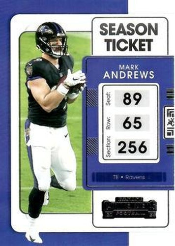 #9 Mark Andrews - Baltimore Ravens - 2021 Panini Contenders Football