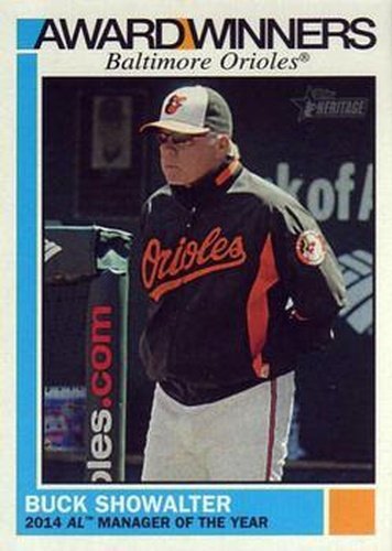 #AW-7 Buck Showalter - Baltimore Orioles - 2015 Topps Heritage - Award Winners Baseball