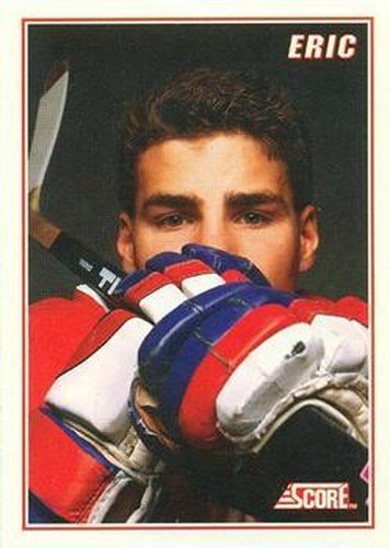 #B4 Eric Lindros - Oshawa Generals - 1990-91 Score American - Eric Lindros Bonus Cards Hockey
