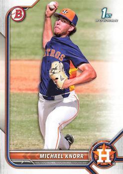 #BD-120 Michael Knorr - Houston Astros - 2022 Bowman Draft Baseball