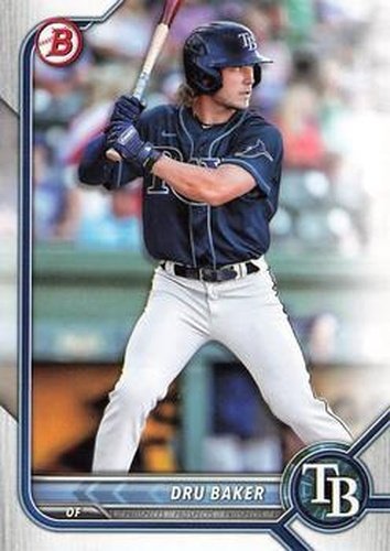 #BD-158 Dru Baker - Tampa Bay Rays - 2022 Bowman Draft Baseball