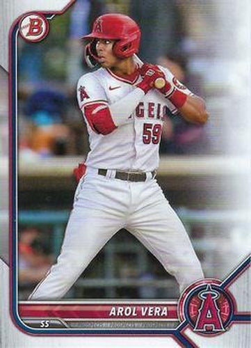 #BD-46 Arol Vera - Los Angeles Angels - 2022 Bowman Draft Baseball