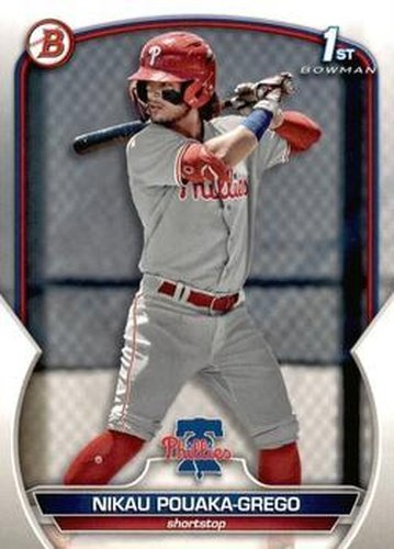 #BCP-89 Nikau Pouaka-Grego - Philadelphia Phillies - 2023 Bowman - Chrome Prospects Baseball
