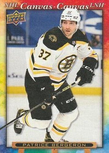 #C-2 Patrice Bergeron - Boston Bruins - 2021-22 Upper Deck Tim Hortons - NHL Canvas Hockey