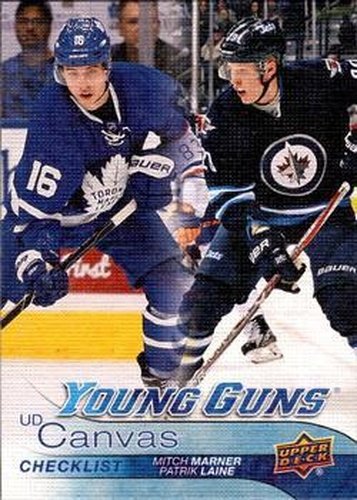 #C120 Young Guns Checklist Mitch Marner / Patrik Laine - Toronto Maple Leafs / Winnipeg Jets - 2016-17 Upper Deck - UD Canvas Hockey
