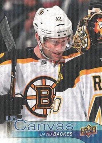 #C128 David Backes - Boston Bruins - 2016-17 Upper Deck - UD Canvas Hockey