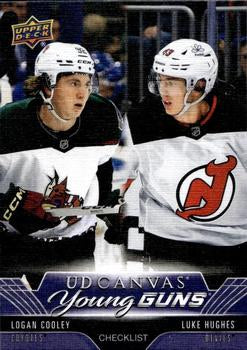 #C240 Logan Cooley / Luke Hughes - Arizona Coyotes / New Jersey Devils - 2023-24 Upper Deck - UD Canvas Hockey