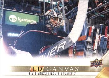 #C26 Elvis Merzlikins - Columbus Blue Jackets - 2022-23 Upper Deck - UD Canvas Hockey