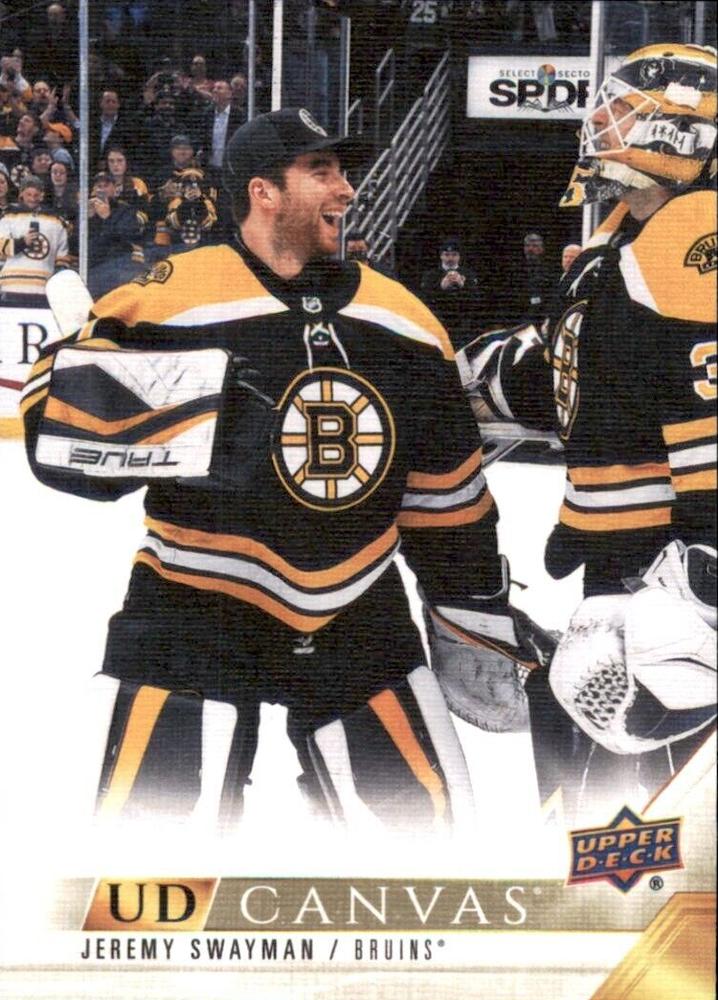 #C8 Jeremy Swayman - Boston Bruins - 2022-23 Upper Deck - UD Canvas Hockey