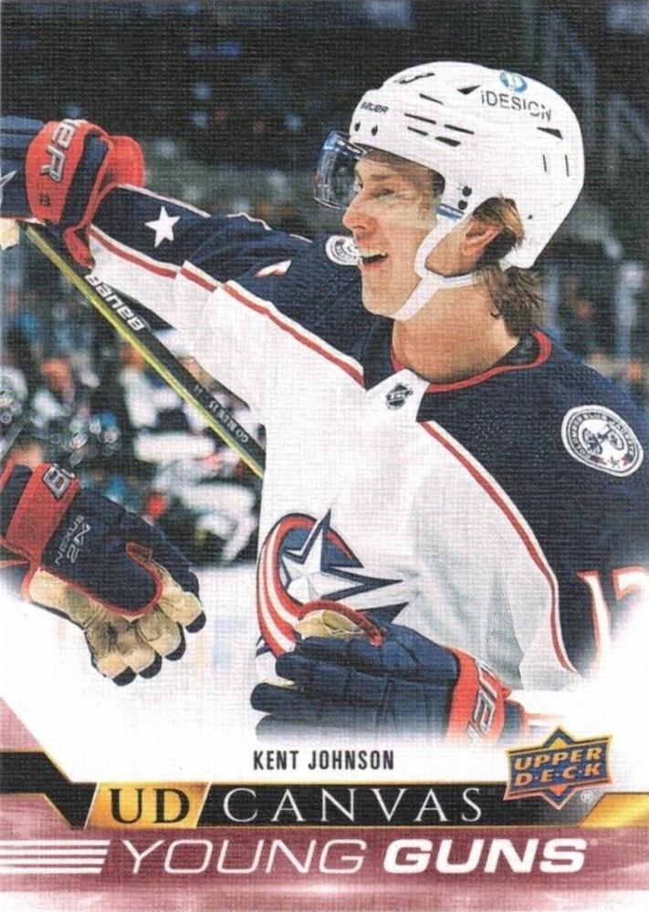 #C91 Kent Johnson - Columbus Blue Jackets - 2022-23 Upper Deck - UD Canvas Hockey