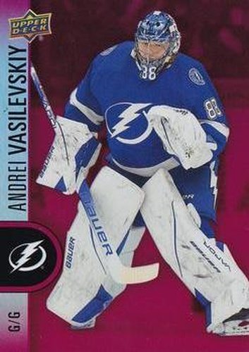 #DC-24 Andrei Vasilevskiy - Tampa Bay Lightning - 2022-23 Upper Deck Tim Hortons - Red Die Cuts Hockey