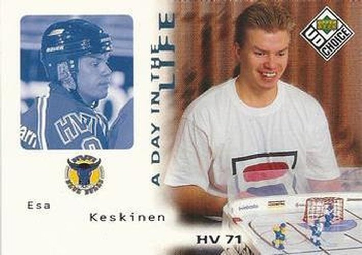 #DL5 Esa Keskinen - HV71 Jonkoping - 1998-99 UD Choice Swedish - A Day in the Life Hockey