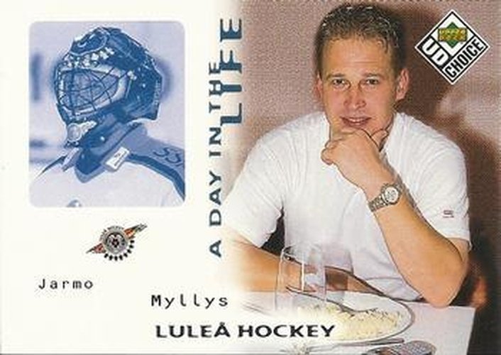 #DL7 Jarmo Myllys - Lulea - 1998-99 UD Choice Swedish - A Day in the Life Hockey
