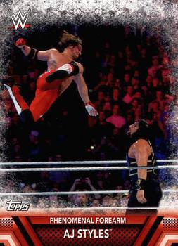 #F-24 AJ Styles - 2017 Topps WWE Then Now Forever - Finishers and Signature Moves Wrestling