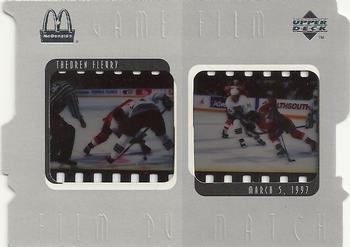 #F9 Theoren Fleury - Calgary Flames - 1997-98 Upper Deck Ice McDonald's - Game Film Hockey