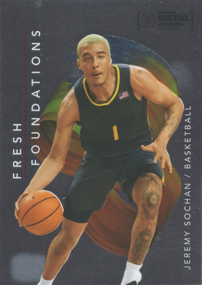 #FF28 Jeremy Sochan - 2022 SkyBox Metal Universe Champions - Fresh Foundations