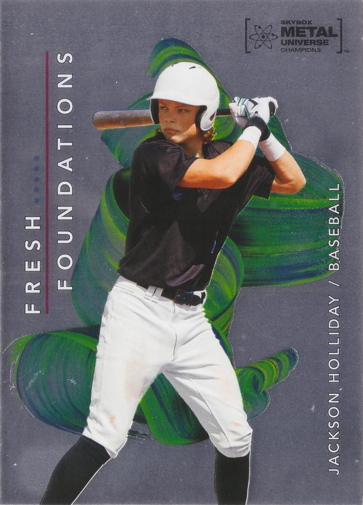 #FF47 Jackson Holliday - 2022 SkyBox Metal Universe Champions - Fresh Foundations