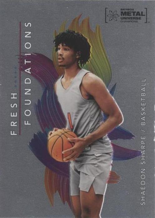 #FF50 Shaedon Sharpe - 2022 SkyBox Metal Universe Champions - Fresh Foundations