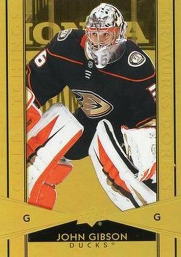 #G-8 John Gibson - Anaheim Ducks - 2021-22 Upper Deck Tim Hortons - Gold Etchings Hockey