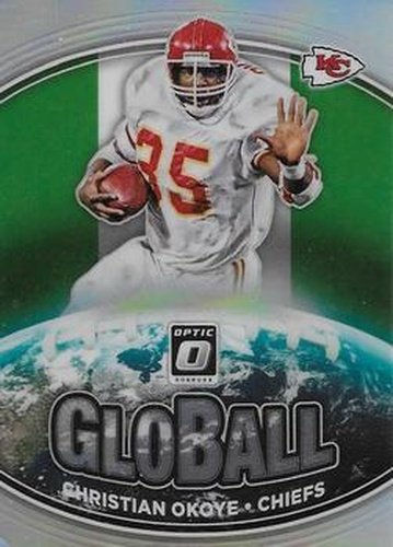 #GB-12 Christian Okoye - Kansas City Chiefs - 2021 Donruss Optic - GloBall Football