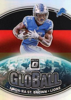 #GB-3 Amon-Ra St. Brown - Detroit Lions - 2021 Donruss Optic - GloBall Football