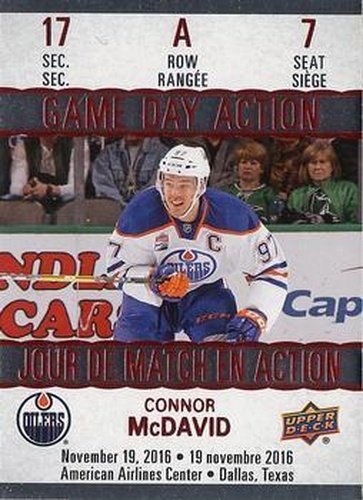 #GDA-7 Connor McDavid - Edmonton Oilers - 2017-18 Upper Deck Tim Hortons - Game Day Action Hockey