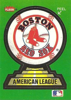 #3 Boston Red Sox - Boston Red Sox - 1988 Fleer - Team Stickers Baseball
