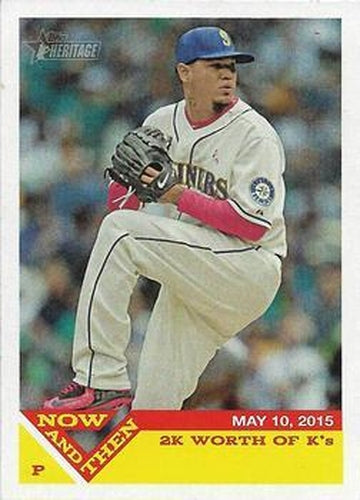 #NT-8 Felix Hernandez - Seattle Mariners - 2015 Topps Heritage - Now and Then Baseball