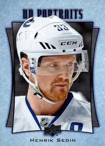 #P-29 Henrik Sedin - Vancouver Canucks - 2016-17 Upper Deck - UD Portraits Hockey